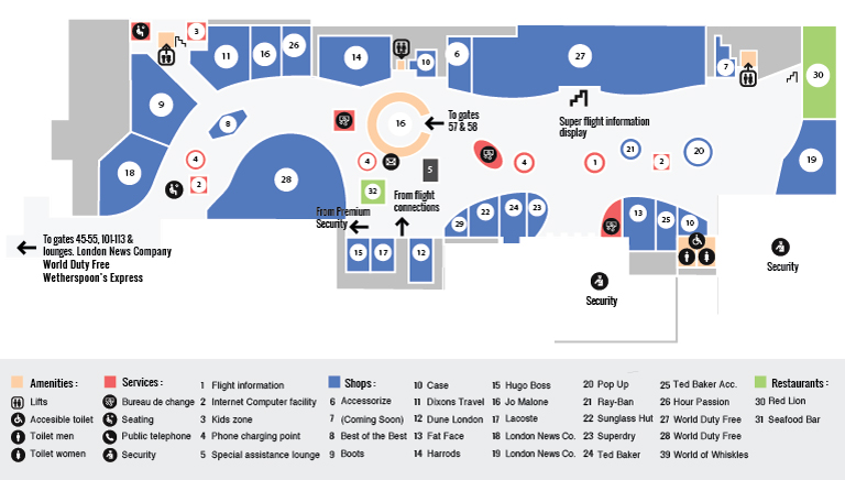 North Terminal Maps Lower Level