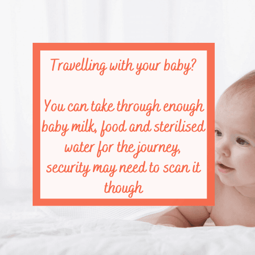 Gatwick Airport Security - travelling with baby